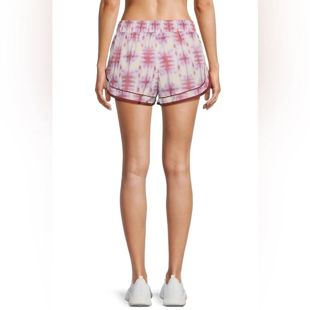 Free People FP Movement Printed Varsity Blues Short in Sand Storm Combo Size M